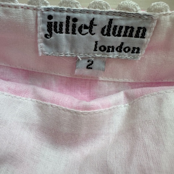 Juliet Dunn Fuchsia Floral Cotton Ric Rac Midi dress. M. EUC. - Picture 6 of 6